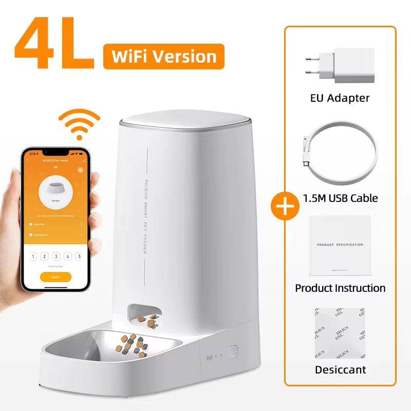 Podwójny automatyczny karmnik dla kota – smart WiFi do suchej karmy