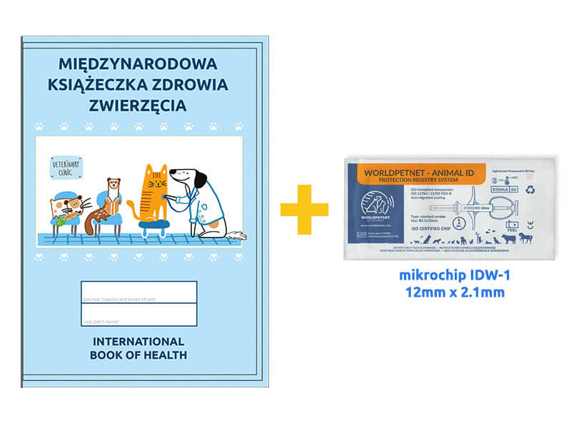 Mikrochip IDW-3 901 + książeczka zdrowia zwierzęcia - zestaw