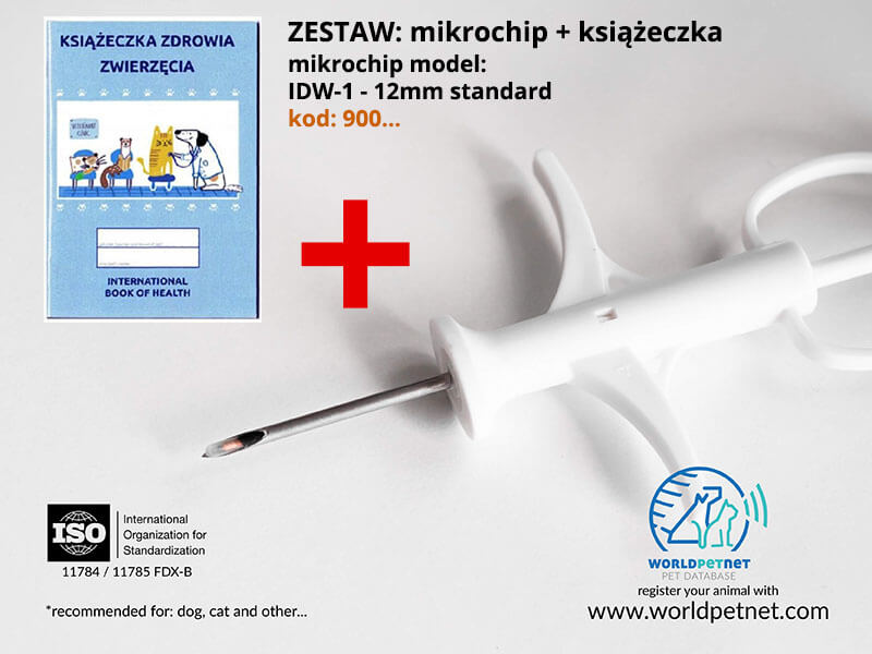 Mikrochip IDW-1 901 + książeczka zdrowia zwierzęcia - zestaw