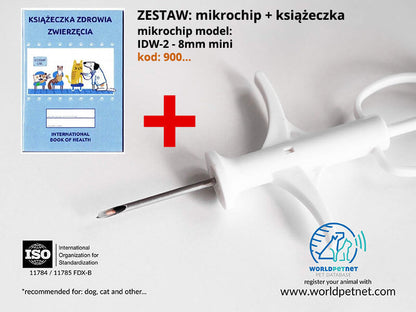 Mikrochip IDW-2 901 + książeczka zdrowia zwierzęcia- zestaw