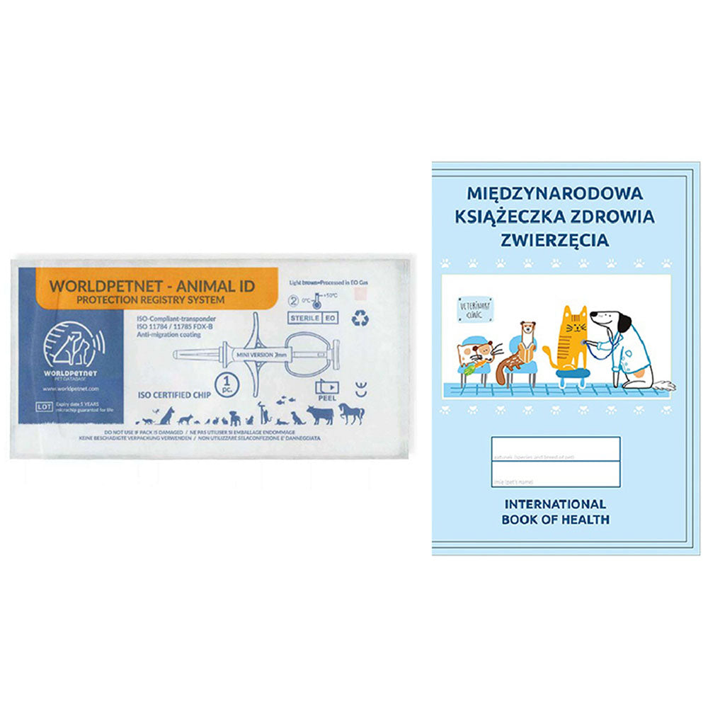 Mikrochip IDW-3 901 + książeczka zdrowia zwierzęcia - zestaw