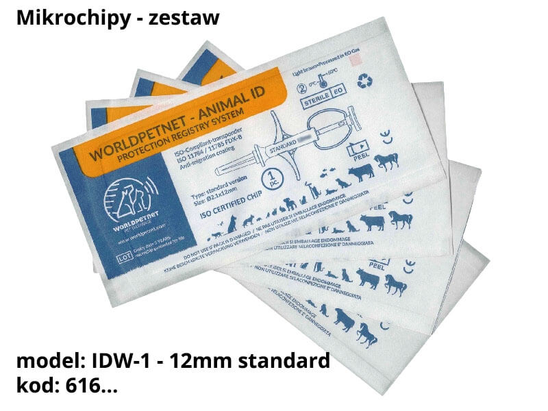 Strzykawka z mikrochipem RF-IDW-1 (kod 616) 12mmx2.1mm - zestaw 20 sztuk