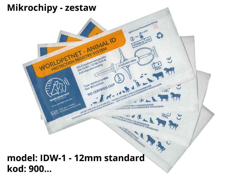 Strzykawka z mikrochipem RF-IDW-1 (kod 901) 12mmx2.1mm - zestaw 20 sztuk