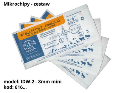 Strzykawka z mikrochipem RF-IDW-2 (kod 616) 8mmx1.4mm - zestaw 20 sztuk