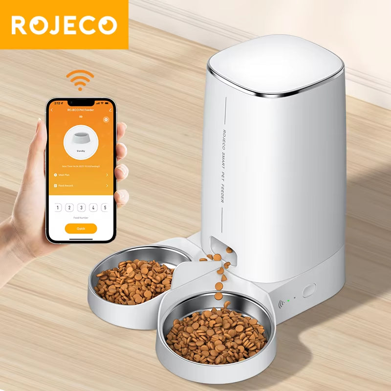Podwójny automatyczny karmnik dla kota – smart WiFi do suchej karmy