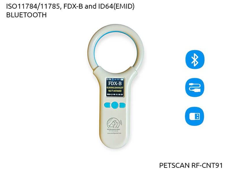 Czytnik do identyfikacji  zwierząt PetScan RF-CNT91-BIAŁY