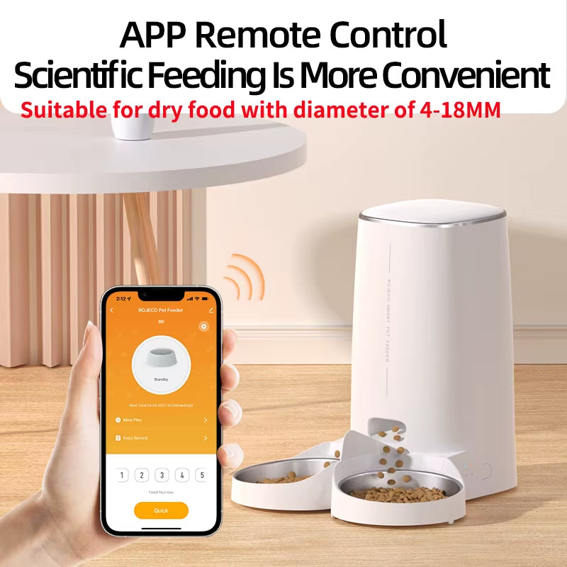 Podwójny automatyczny karmnik dla kota – smart WiFi do suchej karmy