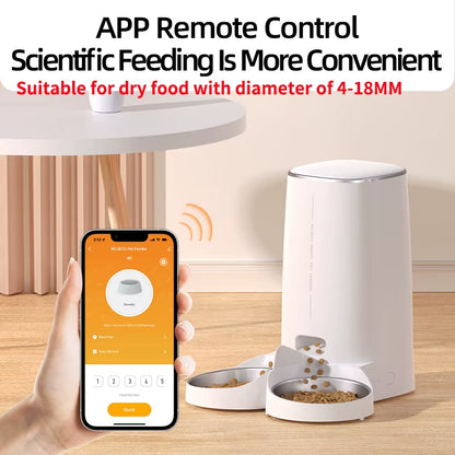 Podwójny automatyczny karmnik dla kota – smart WiFi do suchej karmy