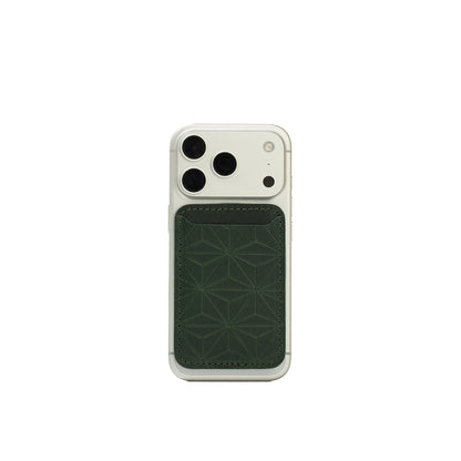 Leather Wallet compatible with MagSafe - Geometric Flower