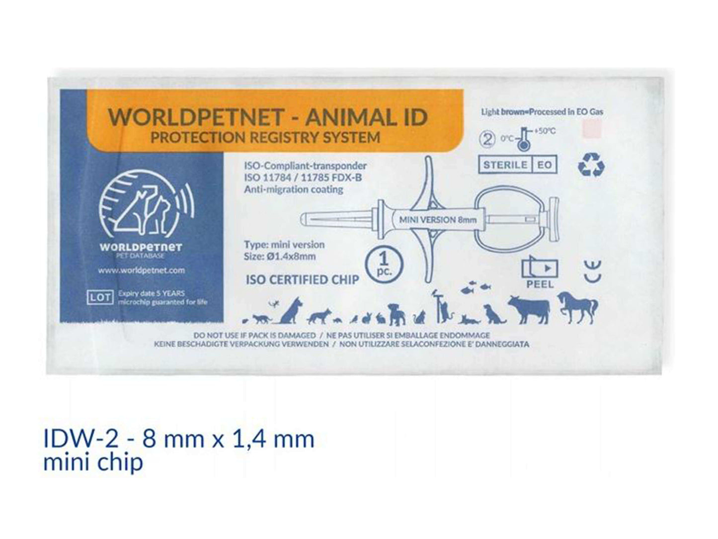 Strzykawka z mikroczipem RF-IDW-2 (kod 901) 8mmx1.4mm