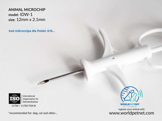 Strzykawka z mikrochipem RF-IDW-T-1 (kod 616) 12mmx2.1mm TermoCHIP