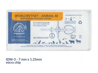 Strzykawka z mikrochipem RF-IDW-3 (kod 901) 7mmx1.25mm - zestaw 20 sztuk