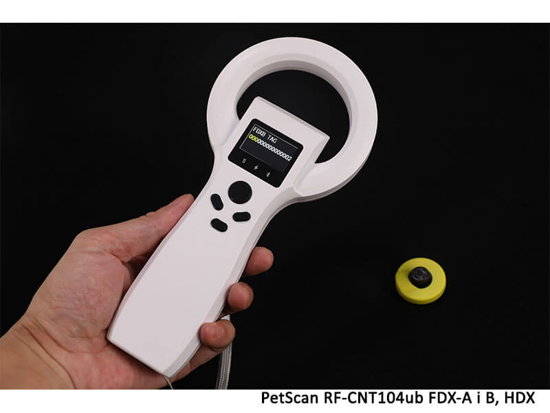 Czytnik mikrochipów PetScan RF-CNT104ub  11784/11785  FDX-B, FDX-A, HDX