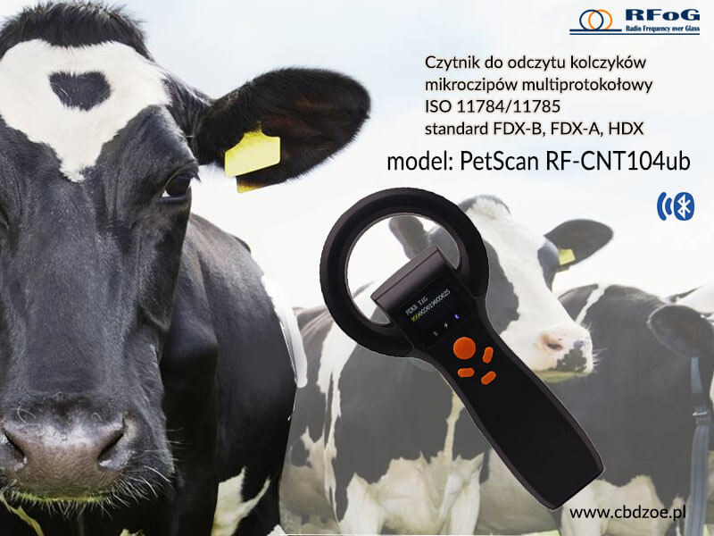 Czytnik mikrochipów PetScan RF-CNT104ub  11784/11785  FDX-B, FDX-A, HDX