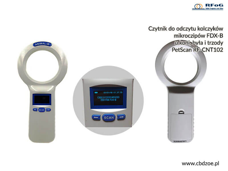 Czytnik mikrochipów PetScan RF-CNT102 FDX-B