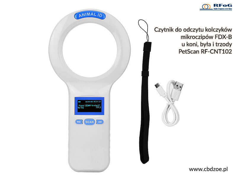 Czytnik mikrochipów PetScan RF-CNT102 FDX-B